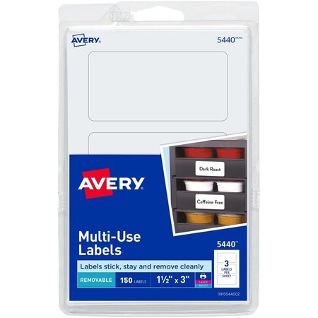 AVERY Label, Remv, 3X1-1/2, We, 150 150PK AVE05440